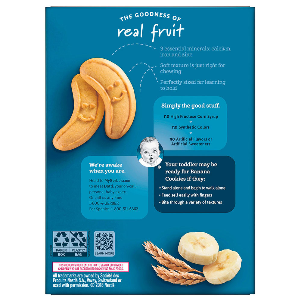 Gerber Banana Cookies 12x5oz