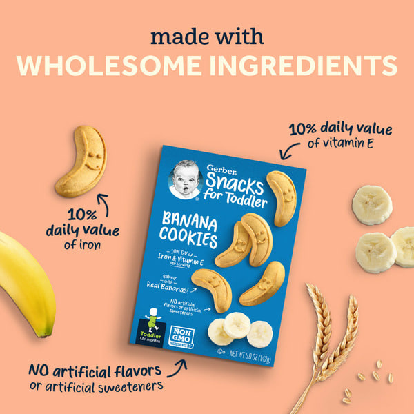 Gerber Banana Cookies 12x5oz