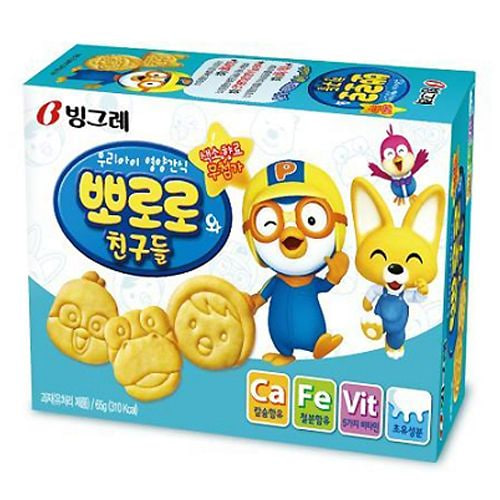 Korean Pororo Chips Plain (1x20) 65g (24M+)