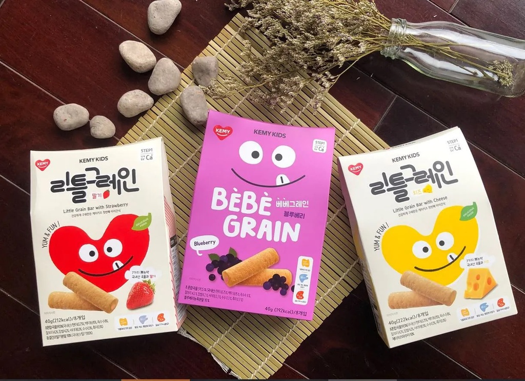 KEMY babe little grain baby rice snack Blueberry 6x40g (9M+)