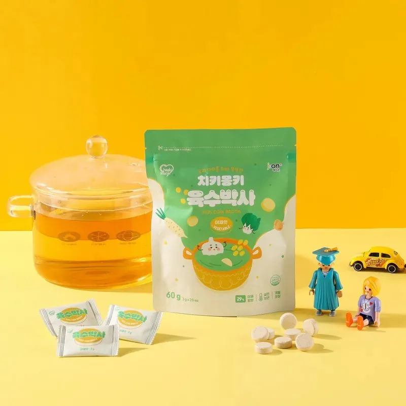 Cheeki Monki Kids coin Broth Vegetable ម្សៅស៊ុប 30x60g (6M+)