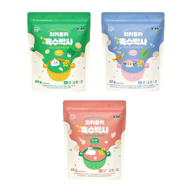 Cheeki Monki Kids coin Broth Vegetable ម្សៅស៊ុប 30x60g (6M+)