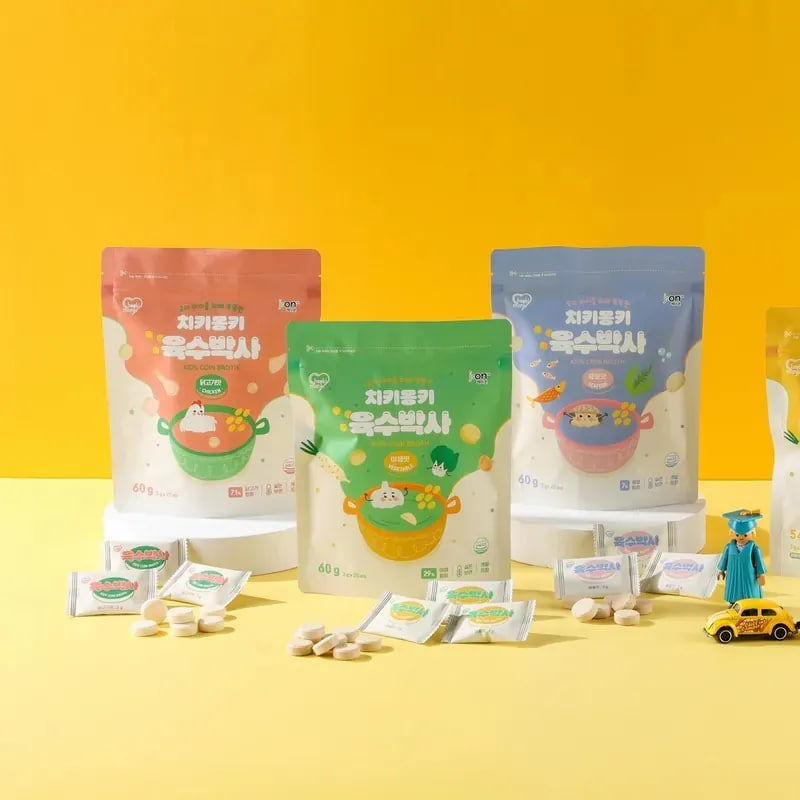 Cheeki Monki Kids coin Broth Chicken ម្សៅស៊ុប 30x60g (6M+)