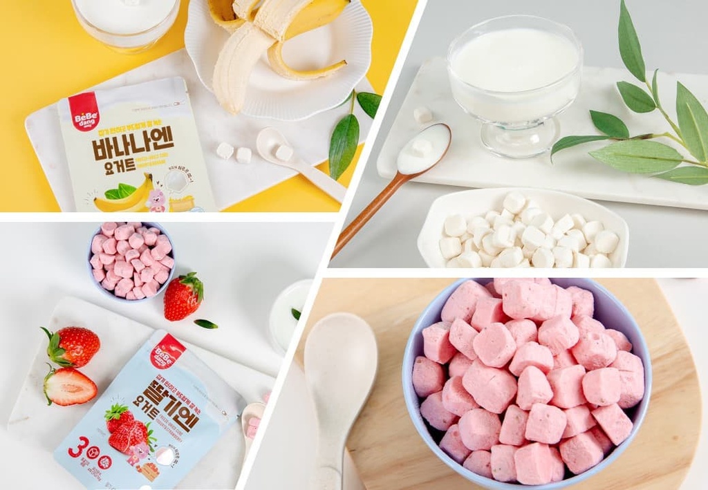 Korean BeBe dang Yogurt Cube Apple 10+ 16g (6M+)