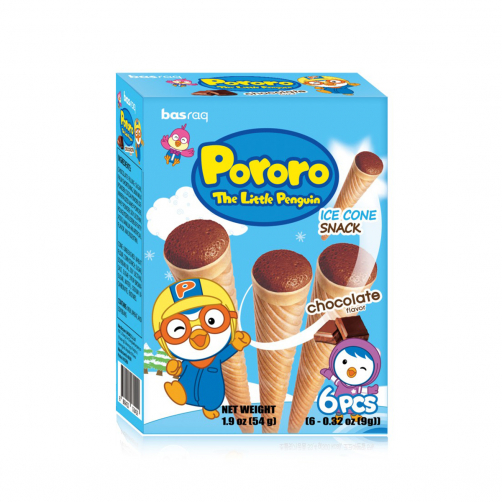 Korean Pororo Ice cone snack Chocolate 20x54g(24M+)