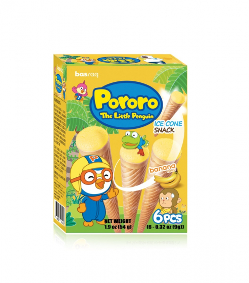Korean Pororo Ice cone snack Banana 20x54g(24M+)