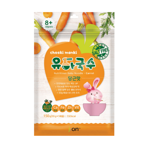 [Inventory Part] Korean Cheeki Monki Nutritious Baby Noodles Carrot 4x8x150g (8M+) 