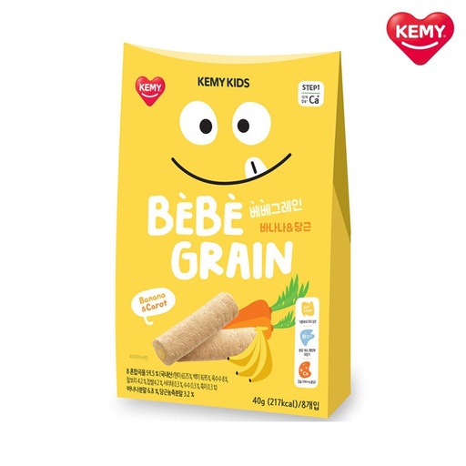 Kemy Babe little grain baby rice snack banana&carrot 6x40g (9M+)