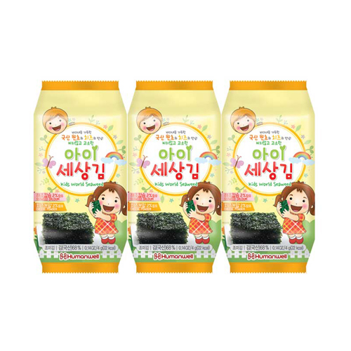 Roasting Seawoned seaweed with cheese for lovely kidសារាយសន្លឹក​ 24x12g (12M+)